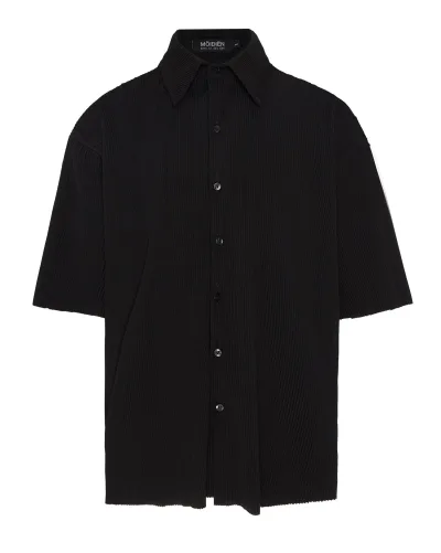 Pleated Short Sleeves Shirt