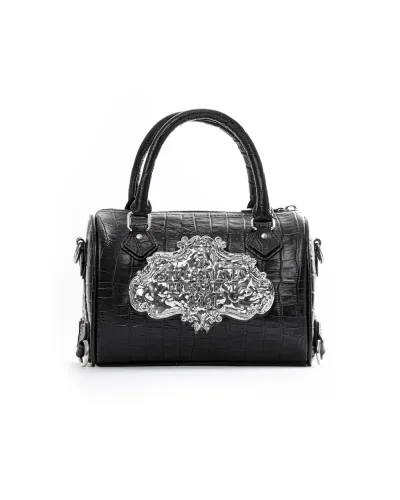 SSMA COWHIDE LEATHER BAG - EMBOSSED BLACK