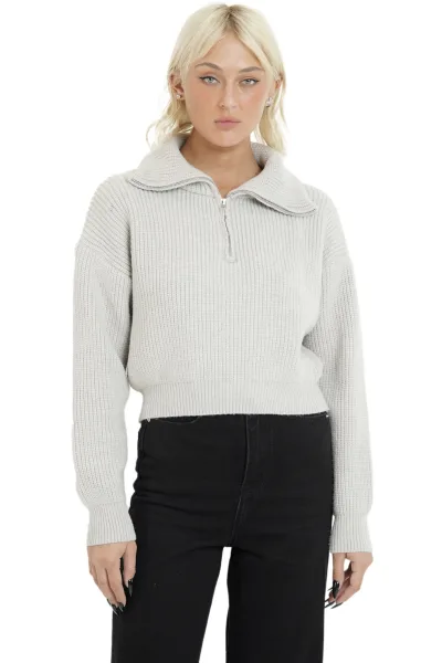 KARO SWEATER - GREY