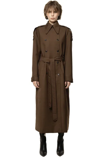 ELLINGTON TRENCH COAT - CHOCOLATE
