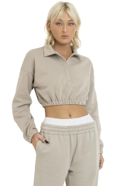 CROPPED SWEATSHIRT - BALBOA MIST