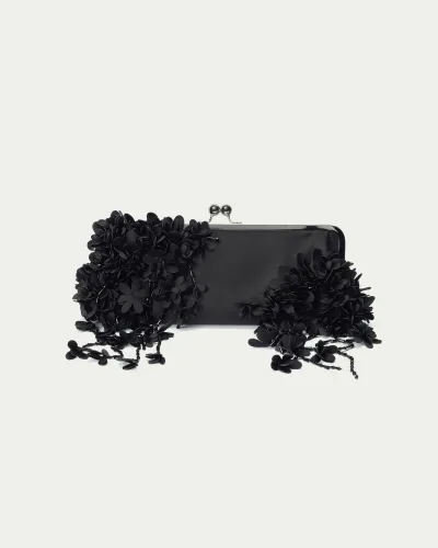 Cellulouse Kisslock Floral Clutch