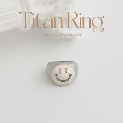 Nhẫn Smile Titan Silver