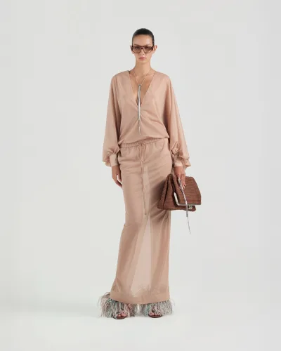 Unheld Sheer Midi Skirt