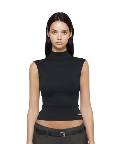 Token Sleeveless High Neck Top
