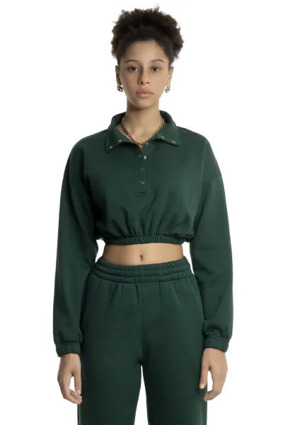 CROPPED SWEATSHIRT - GREEN