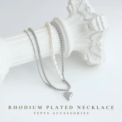 Choker Ngọc Trai Heart Silver