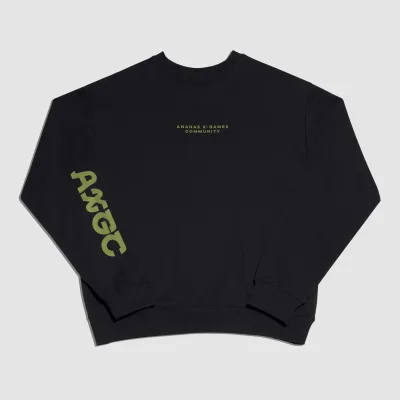 Merchandise Sweatshirt - AXGC Typo Logo - Caviar Black