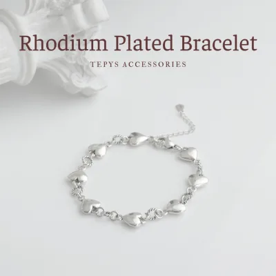 Lắc Tay Xi Mạ Heart & Round