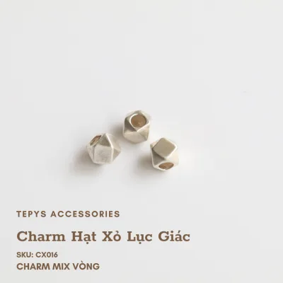 Charm Hạt Xỏ Lục Giác