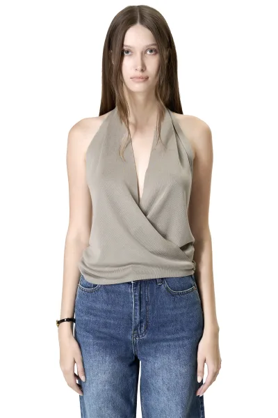 NETTA TOP - TAUPE