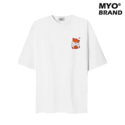 Áo Thun Form Rộng MYO Thêu Chuột Hamster