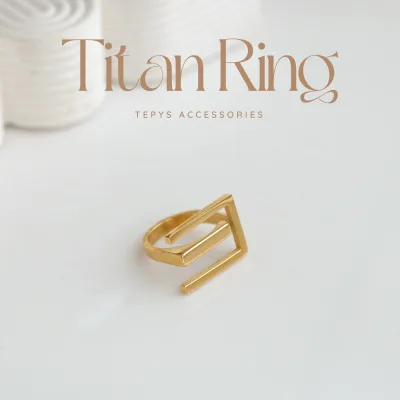 Nhẫn E Titan Gold