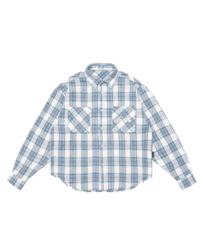 Áo khoác Flannel Raw Hem Embroidery