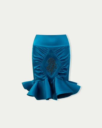 Sealed with a Flower Silk Trumpet Skirt
