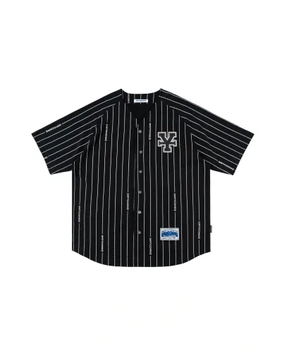 Áo Sơ Mi Baseball White Striped