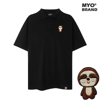 Áo Polo Form Rộng MYO Thêu Gấu M01