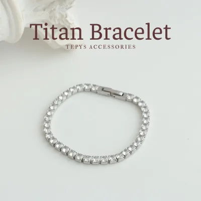 Lắc Tay Stone Bling Titan Silver