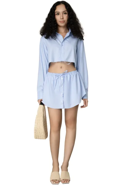 EVELYN SKIRT - BABY BLUE