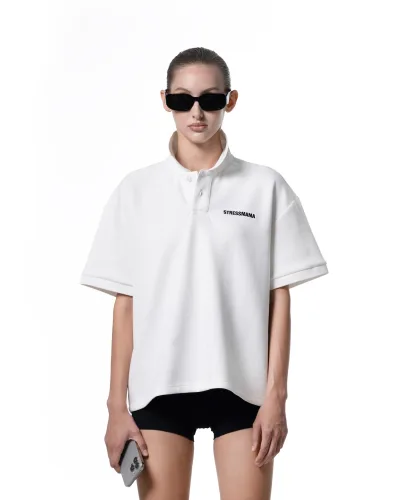 SSMA LOGO POLO T-SHIRT - WHITE