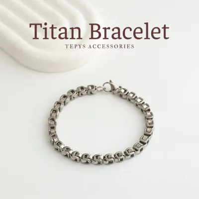 Lắc Tay Square Chain Link Silver