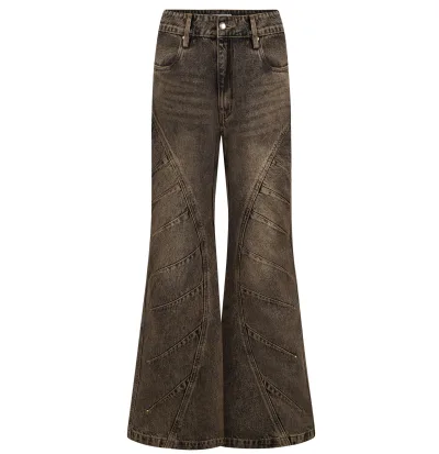 Gray Good Track Flared Jeans