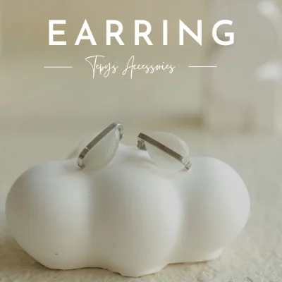 White Jade Earring