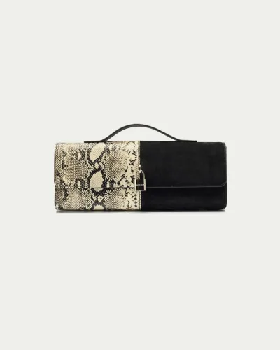Extended Yinyang Leather Mini Clutch