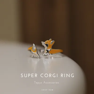Nhẫn Bạc Corgi