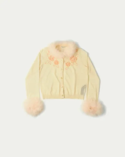 Quinter Knit Hand-Embellished Cardigan
