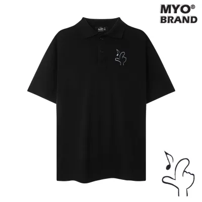 Áo Polo Form Rộng MYO Thêu HÌNH NỐT NHẠC