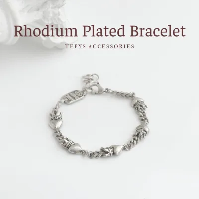 Lắc Tay Xi Mạ Crown Heart