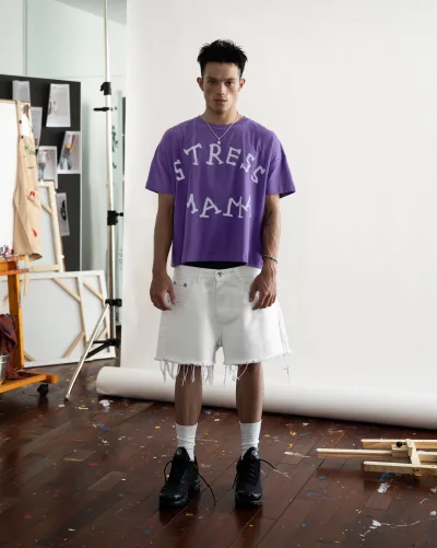 SSMA CRAYON LOGO T-SHIRT - PURPLE