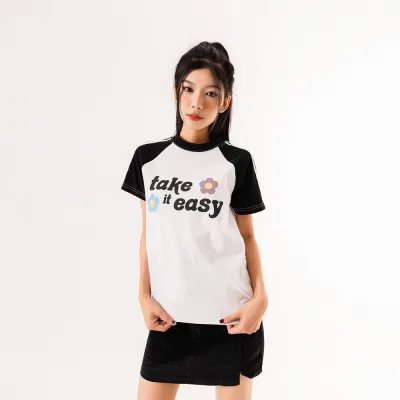 ÁO THUN NỮ - TOTODAY - TAKE IT EASY