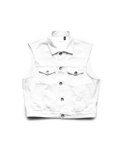SS25 SLEEVELESS JACKET - WHITE