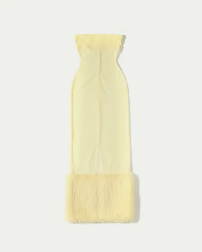 Bulbine Fur-trimmed Maxi Dress