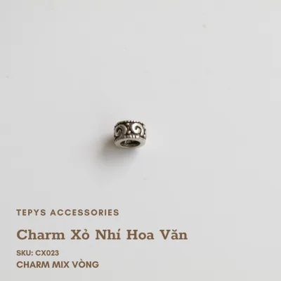 Charm Hạt Xỏ Nhí Hoa Văn