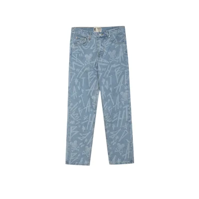 SIGNATURE LASER-PRINTED JEANS