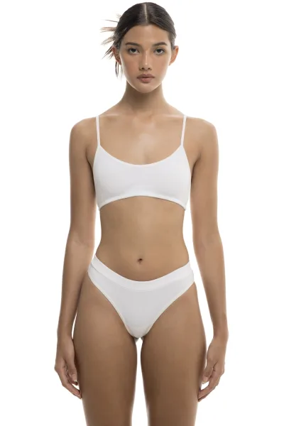 COTTON CLASSIC BRA - WHITE
