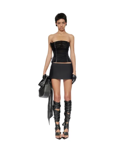 Onyx Velvet Tube Top
