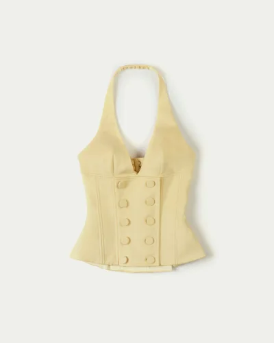 Carlo Matte Double-button Halterneck Corset