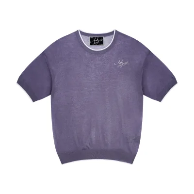 Purple Haze Sheer Short-Sleeve Knit