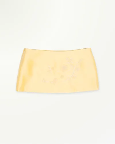 Flower Stain Low-rise Mini Skirt