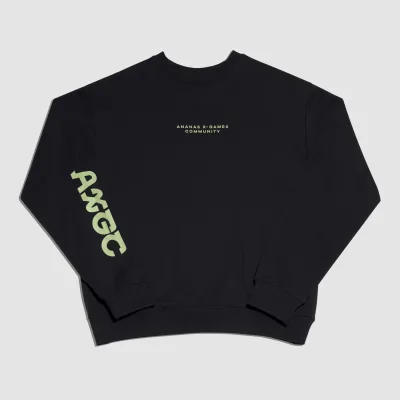 Merchandise Sweatshirt - AXGC Typo Logo - Caviar Black