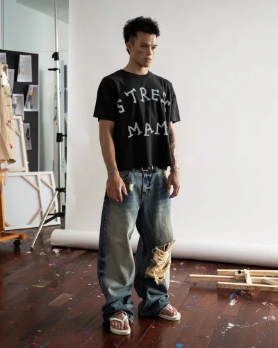 SSMA CRAYON LOGO T-SHIRT - BLACK