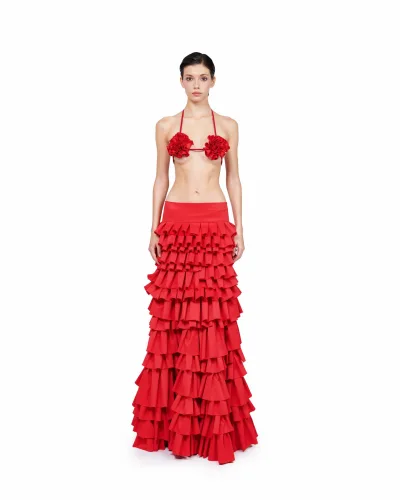 Bell Layered Maxi Skirt