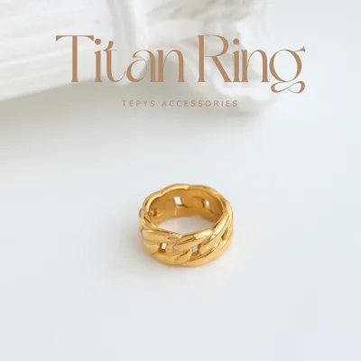 Nhẫn Stangle Titan Gold