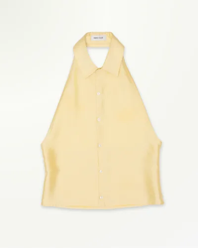 Back Expose Silk Wool Shirt