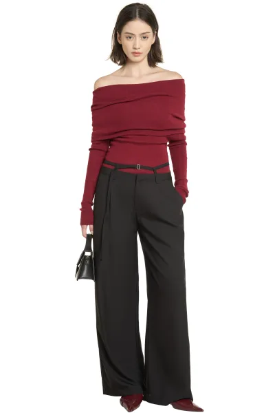 REBECCA TOP - BURGUNDY