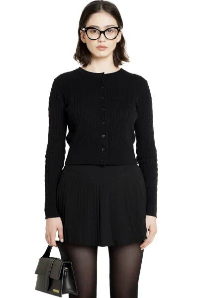 CABLE CARDIGAN - BLACK